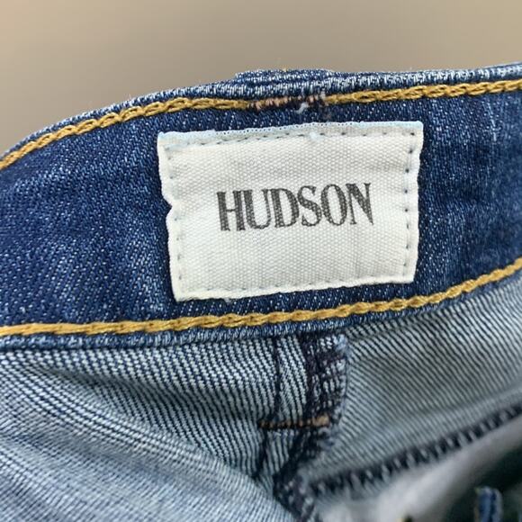 Hudson Barcara Crop Straight Cuffed Jeans - Picture 2 of 8